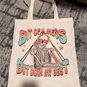 Colorful Skeleton Graphic Tote Bag